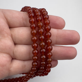 Carnelian 6.5mm Round 15in Strand