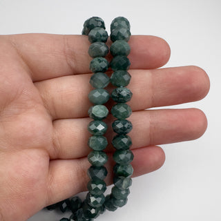 Jade Guatemalan 8mm Faceted Rondelle 15.5in Strand