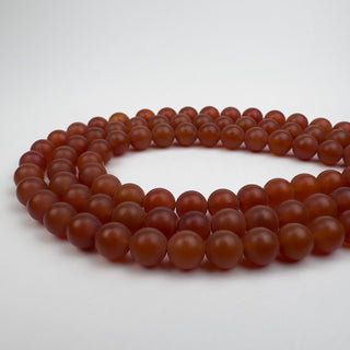 Carnelian 8.5mm Matte Round 15in Strand