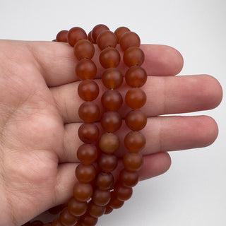 Carnelian 8.5mm Matte Round 15in Strand