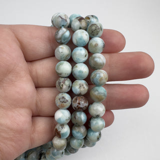 Larimar 8.5-9mm Round 15in Strand