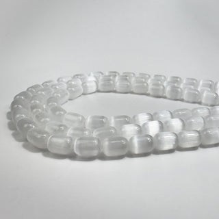 Selenite 6.5x9mm Barrel 15in Strand