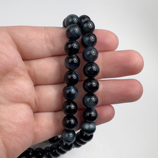 Tiger's Eye Blue 8.5mm Round 15in Strand