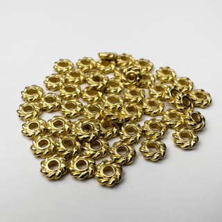 4mm Twist Spacer - 50 Pack - Bright Gold