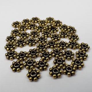 5mm Beaded Spacer - 50 Pack - Antique Gold