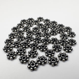 5mm Beaded Spacer - 50 Pack - Antique Pewter