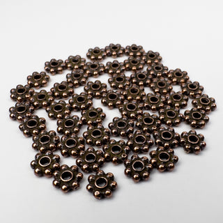 5mm Beaded Spacer - 50 Pack - Antique Copper