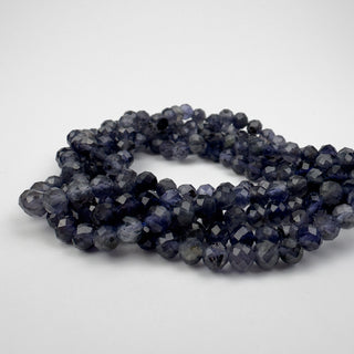 Iolite 5mm Faceted Round 15.5in Strand