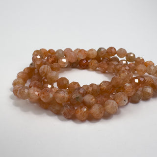 Sunstone 5mm Faceted Round 15.5in Strand