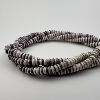 Wampum Shell 6mm Rondelle 15in Strand