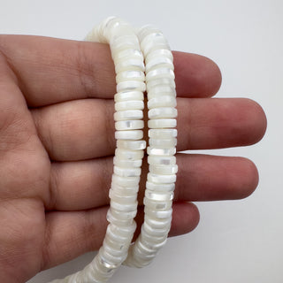 Mother of Pearl 2.5x8mm Heishi 15in Strand
