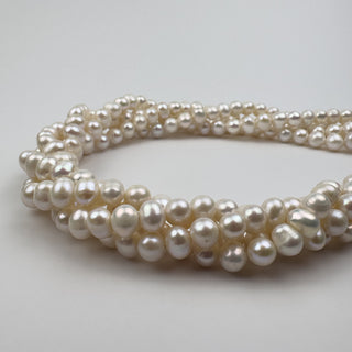 Freshwater Pearl 6x7.5mm Side Drilled 15in Bead Strand