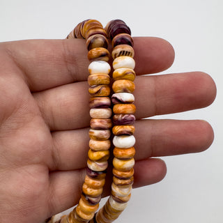 Spiny Oyster 8mm Rondelle 15in Strand