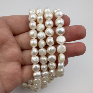 Freshwater Pearl 8.5mm Button Pearl 15in Strand