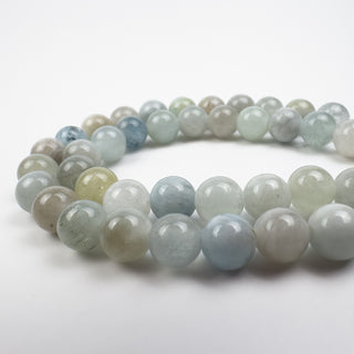 Aquamarine 8.5mm Large Hole Round 7in Strand