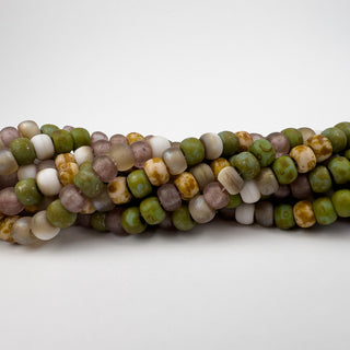 6mm Springtime Field Mix Czech Glass Beads 2.2mm Hole 21in Strand