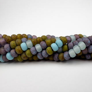 6mm Deep Sea Diver Mix Czech Glass Beads 2.2mm Hole 21in Strand