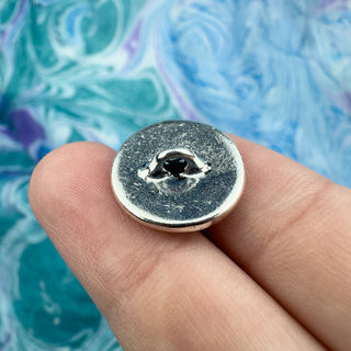 Triskele Button Tierracast - Antique Silver