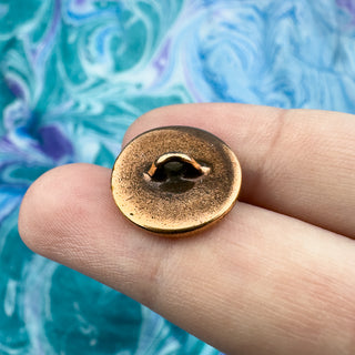 Triskele Button Tierracast - Antique Copper