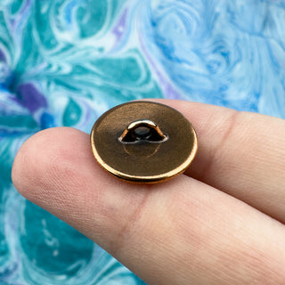Bird In Tree Button Tierracast - Antique Copper