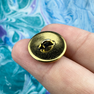 Bird In Tree Button Tierracast - Antique Gold