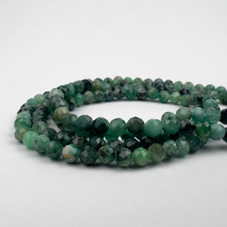 Emerald 4mm Round Faceted 15.5in Strand