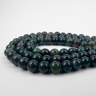 Bloodstone 6.5mm Round Large Hole 7.5in Strand