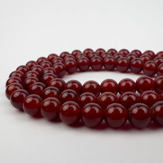 Carnelian 8mm Round Large Hole 7.5in Strand