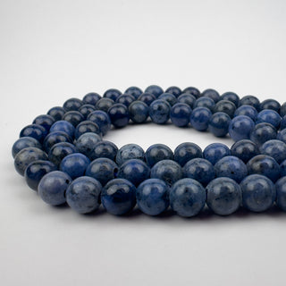 Dumortierite Sunset 8mm Round Large Hole 7.5in Strand