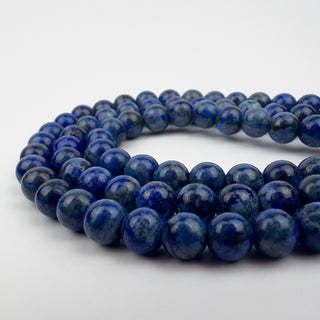 Lapis Lazuli 8mm Round Large Hole 7.5in Strand