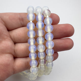Opalite 8mm Round Large Hole 7.5in Strand