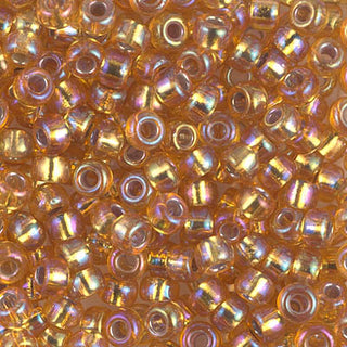 6/0 Silver Lined Dark Gold AB Miyuki Seed Bead 6-1004 20g