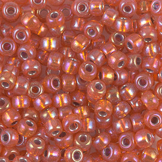 6/0 Silver Lined Orange AB Miyuki Seed Bead 6-1008 20g