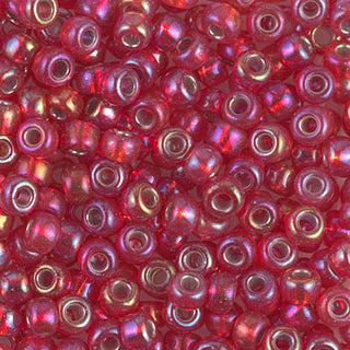 6/0 Silver Lined Flame Red AB Miyuki Seed Bead 6-1010 20g