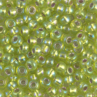 6/0 Silver Lined Chartreuse AB Miyuki Seed Bead 6-1014 20g