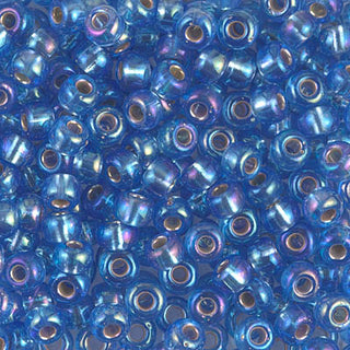 6/0 Silver Lined Sapphire AB Miyuki Seed Bead 6-1019 20g