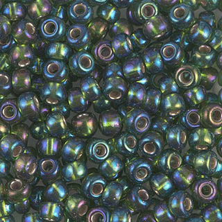 6/0 Silver Lined Olive AB Miyuki Seed Bead 6-1026 20g