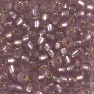 6/0 Matte Silver Lined Smoky Amethyst Miyuki Seed Bead 6-12F 20g