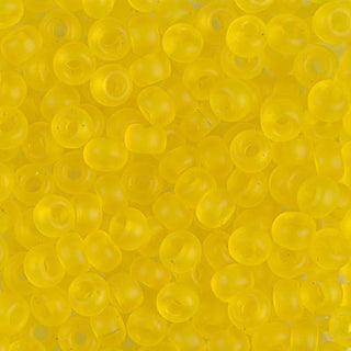6/0 Matte Transparent Yellow Miyuki Seed Bead 6-136F 20g