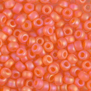 6/0 Matte Transparent Orange AB Miyuki Seed Bead 6-138FR 20g