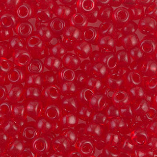 6/0 Transparent Dark Red Orange Miyuki Seed Bead 6-140D 20g