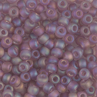 6/0 Matte Transparent Smoky Amethyst AB Miyuki Seed Bead 6-142FR 20g
