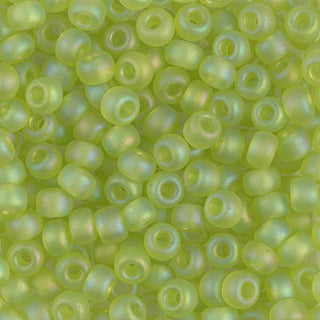 6/0 Matte Transparent Chartreuse AB Miyuki Seed Bead 6-143FR 20g