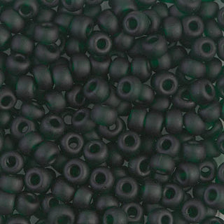 6/0 Matte Transparent Dark Emerald Miyuki Seed Bead 6-156F 20g