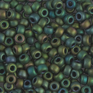 6/0 Matte Metallic Dark Green Iris Miyuki Seed Bead 6-2066 20g