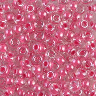 6/0 Carnation Pink Lined Crystal Miyuki Seed Bead 6-208 20g