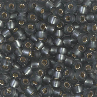 6/0 Matte Silver Lined Gray Miyuki Seed Bead 6-21F 20g