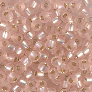 6/0 Matte Silver Lined Light Blush Miyuki Seed Bead 6-23F 20g