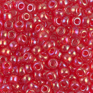 6/0 Transparent Dark Red AB Miyuki Seed Bead 6-254D 20g