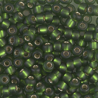 6/0 Matte Silver Lined Olive Miyuki Seed Bead 6-26F 20g